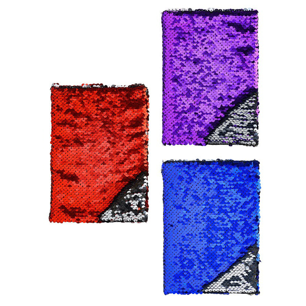 Ежедневник Basir, формат А6, серия "Настроение", переплет из пайеток, 18*13 см, 80 листов, ассорти