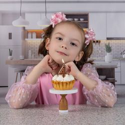 Свечи-цифры Розовое золото 4,5см