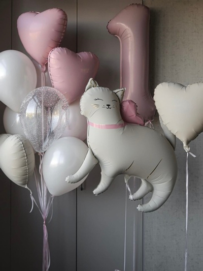 Сет шаров «Кошечка с бантом»