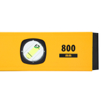 Уровень алюминиевый, магнит, фрезерованный, 3 глазка (1 зеркал.) 0,5 мм/м, 800 мм Denzel