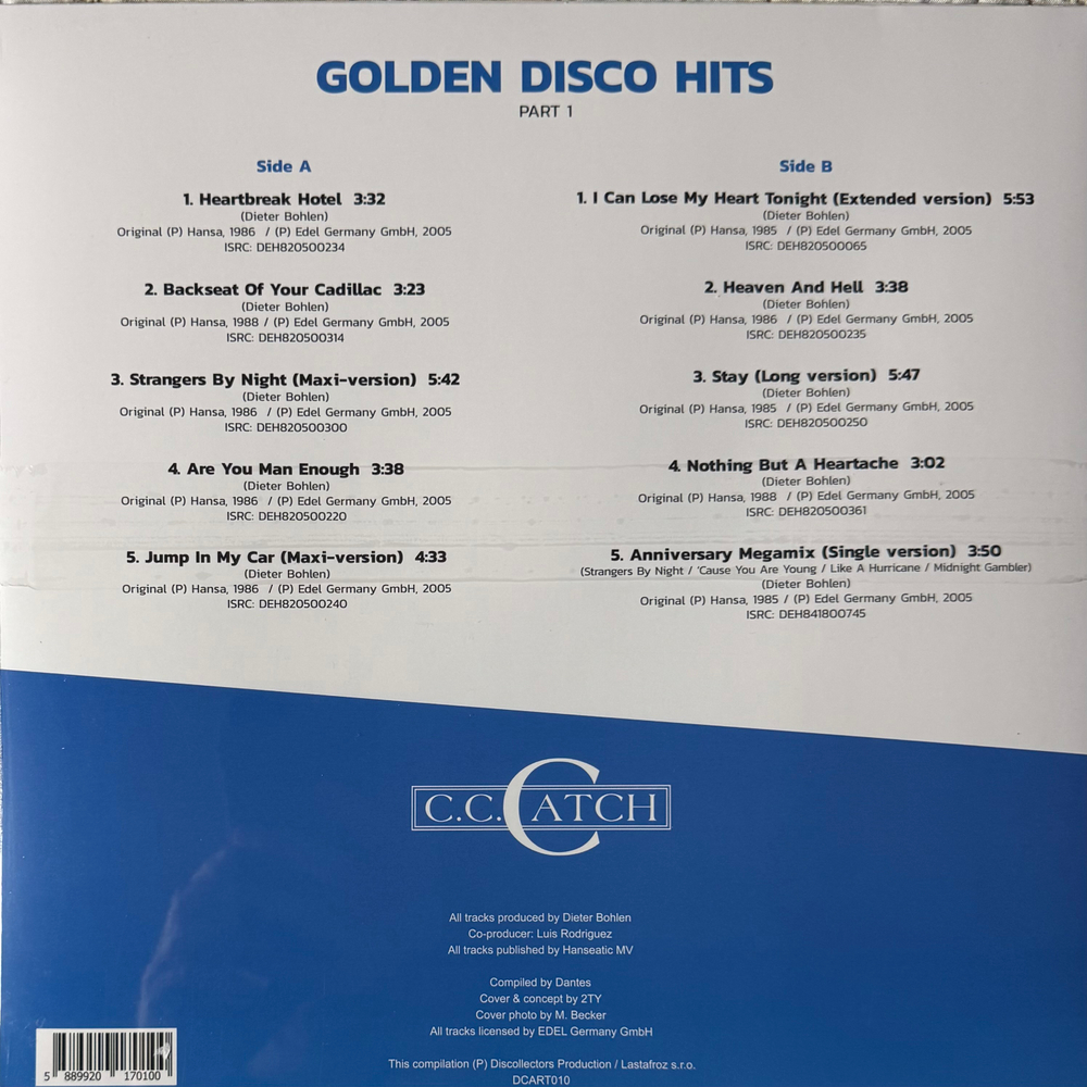Виниловая пластинка C.C. Catch ‎– Golden Disco Hits LP Blue