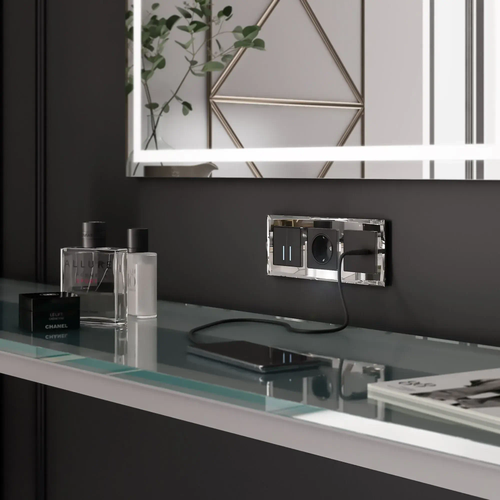 Рамка на 3 поста Diamant (зеркальный) W0031220