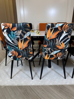 Кухонный раскладной стол "Монако" из керамогранита, белый мрамор и 4 стула ТРОПИК