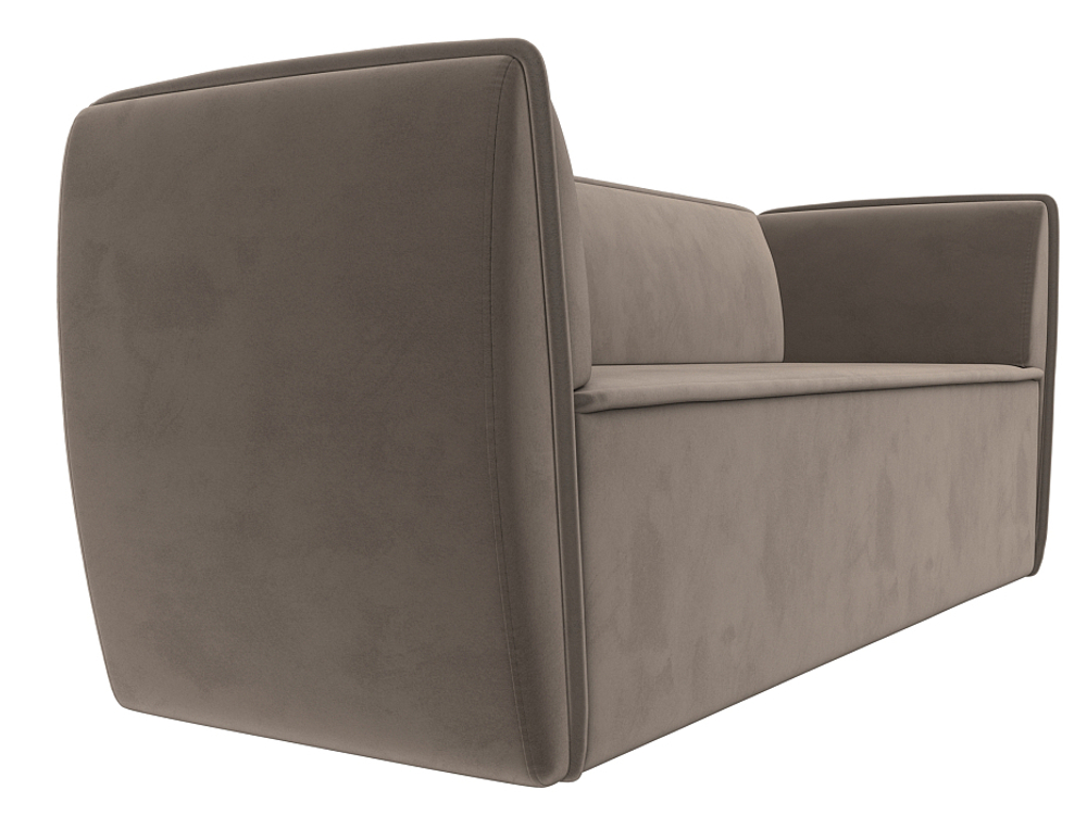 Диван кухонный прямой Бергамо 3-х местный, Коричневый, Велюр, 112090