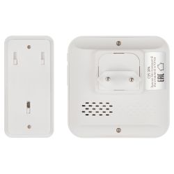 Звонок дверной ЭРА C95 беспроводной, от сети, белый, 52 мелодии | Электрозвонки беспроводные