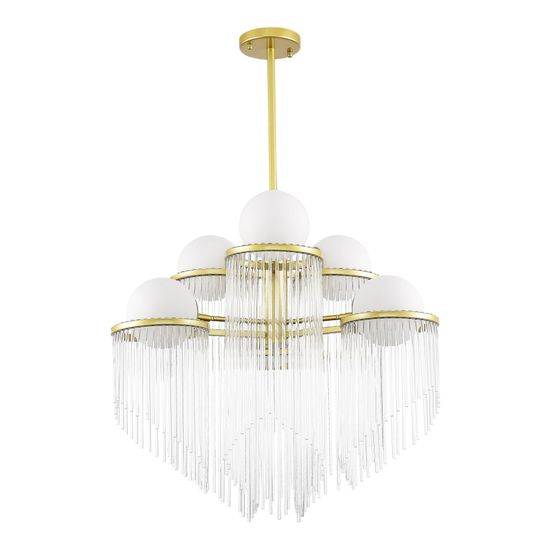 SL1511.203.06 Люстра подвесная ST-Luce Золотистый/Белый E27 6*60W ALLEGRO