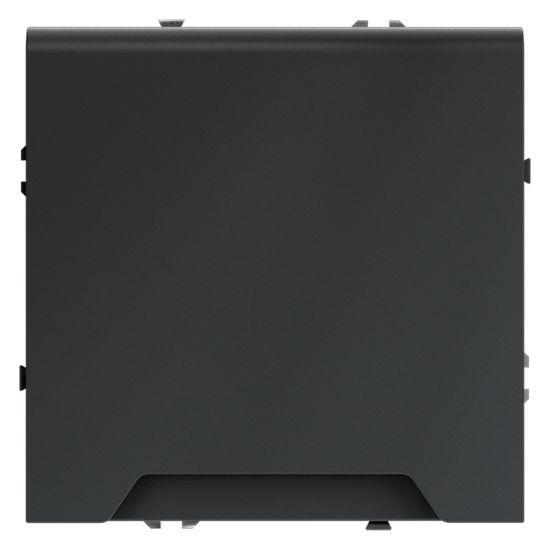 Розетка встраиваемая VOLTUM S70 с заземлением, защитными шторками и крышкой 16А, (графит)