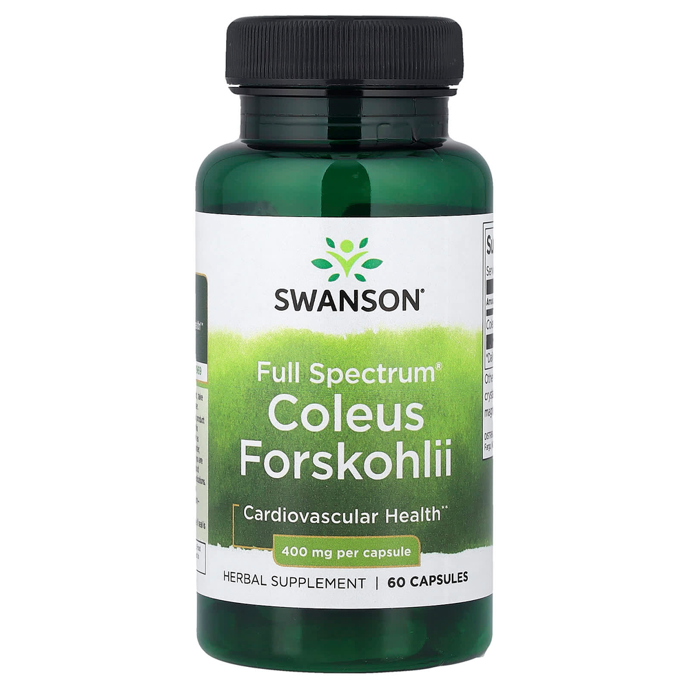 Swanson Vitamins, Full Spectrum®, колеус форсколии, 400 мг, 60 капсул
