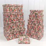 Коробка 34х26х15.3 см Набор 10 шт "Чайные розы" (Розовый)