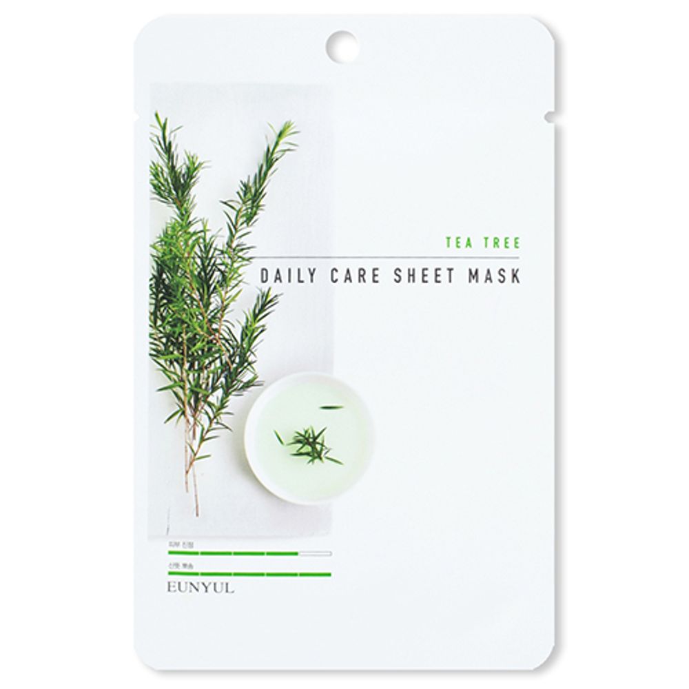 Eunyul Маска тканевая для лица с экстрактом чайного дерева - Tea tree daily care sheet mask, 22г