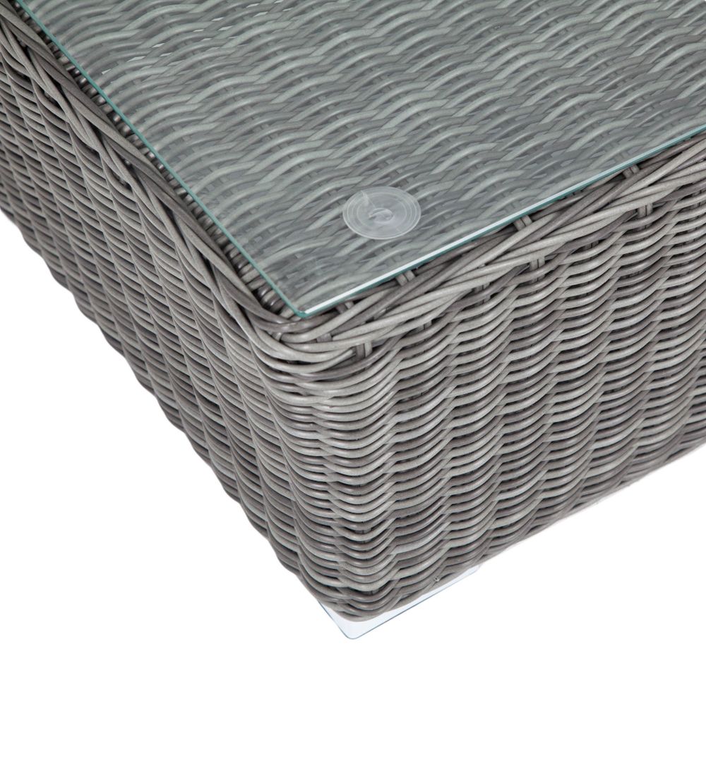 "Капучино" журнальный столик из искусственного ротанга, цвет графит