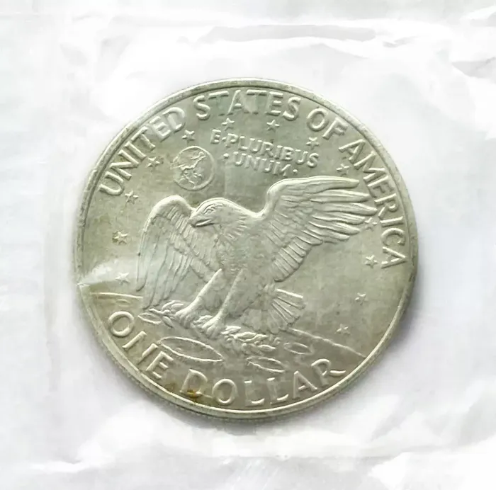 1 доллар (dollar) 1971 США "Эйзенхауэр" + жетон, в запайке