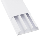 Кабель-канал плинтусного типа 90х25 мм, трехсекционный, с крышкой