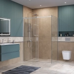 Душевой уголок BelBagno SOFT_CLOSE-2-AH-1 150х80 стекло прозрачное/профиль хром