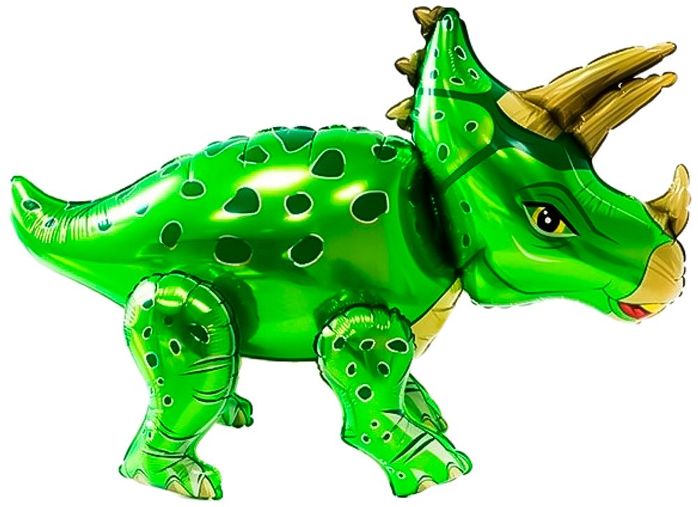 К Шар фигура Динозавр зеленый Трицератопс 36" /91см (воздух)