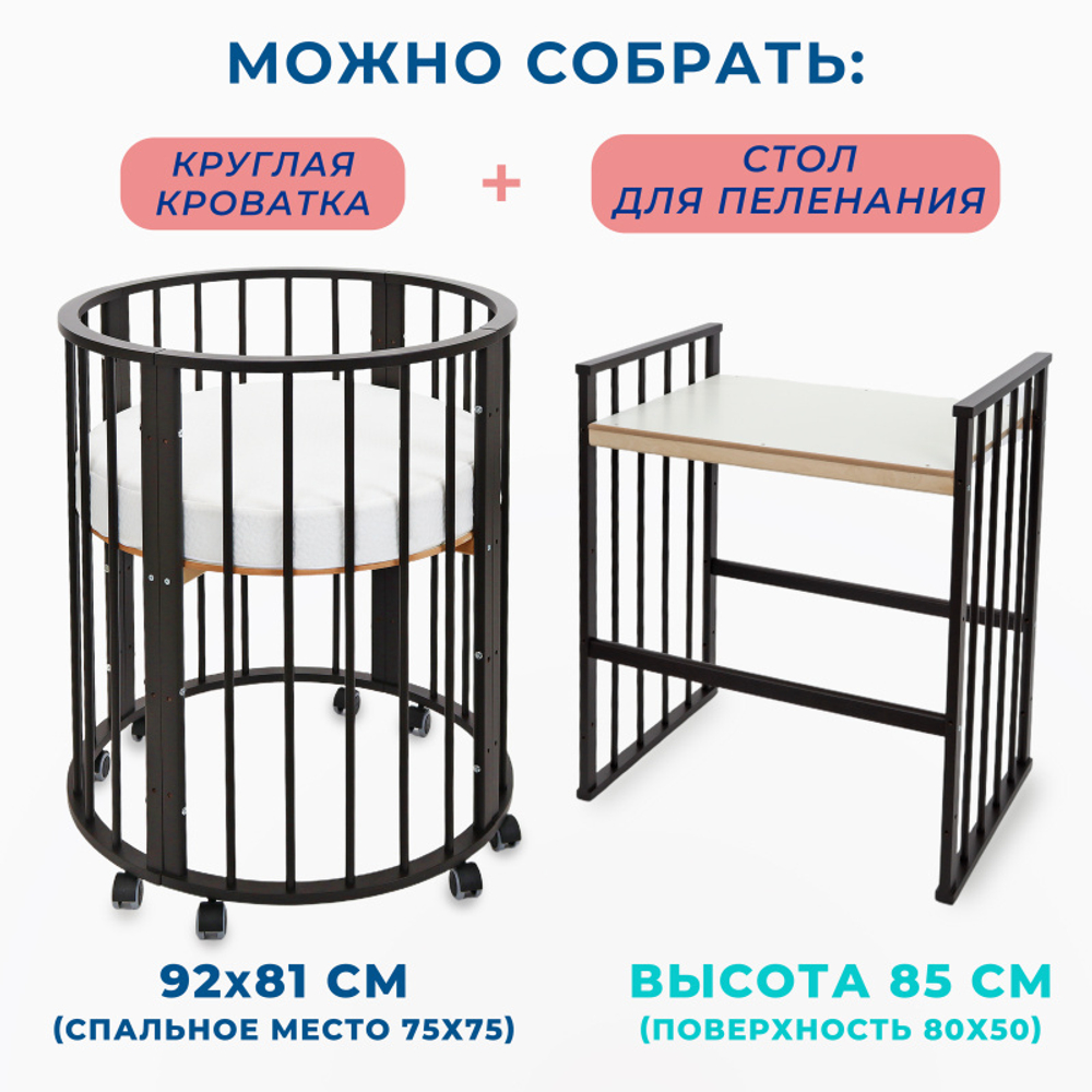 Кроватка ЗАЙКА 7 в 1