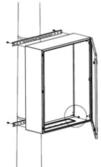 Комплект крепления шкафов CE/RAM box к столбу (ширина шкафа - 300 мм)