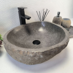 Раковина из речного камня RS-64140 (48*43*16) 0123
