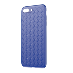 Силиконовый чехол Baseus Weaving Case плетеный для iPhone 7 Plus, 8 Plus (Синий)