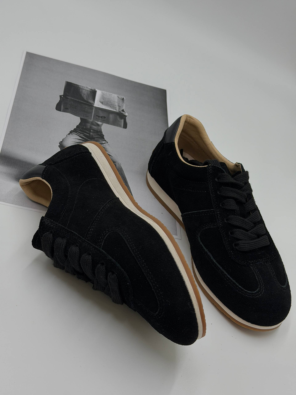 Кроссовки женские натуральная кожа арт. 286-1 цвет "чёрный"