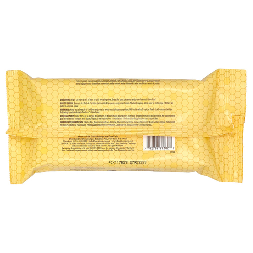 Burt's Bees, салфетки для уменьшения перхоти, с коллоидной овсяной мукой, для кошек, 50 шт.