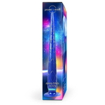 Синий стимулятор с ромбовидным рельефом - 37 см. (Цвет: синий)