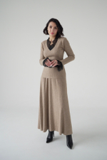 Юбка А- силуэта в беже