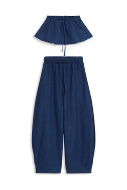 Джинсы с баской SELECT Blue