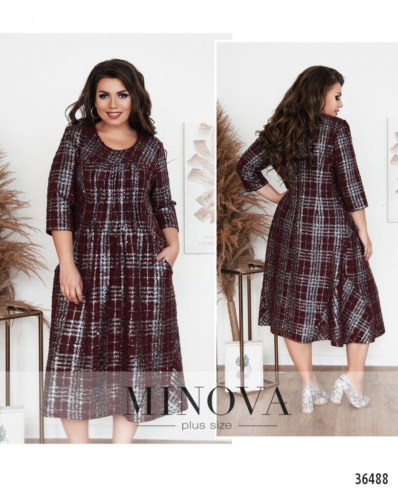 Платье 386-1-бордо Minova