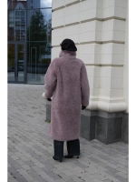 Шуба искусственная чебурашка на основе шерсти, сиреневая, SilverFox