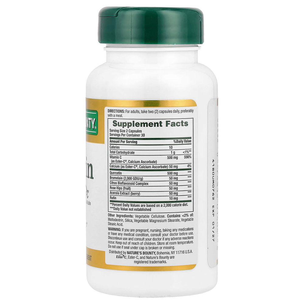 Nature's Bounty, Кверцетин с Ester-C®, 60 капсул