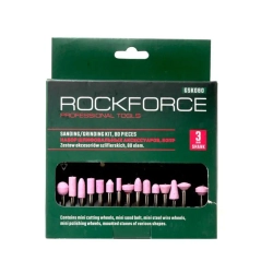 Набор аксессуаров для мини-дрелей, 80пр., в пластиковом кейсе RockForce##Rock FORCE RF-GSK080