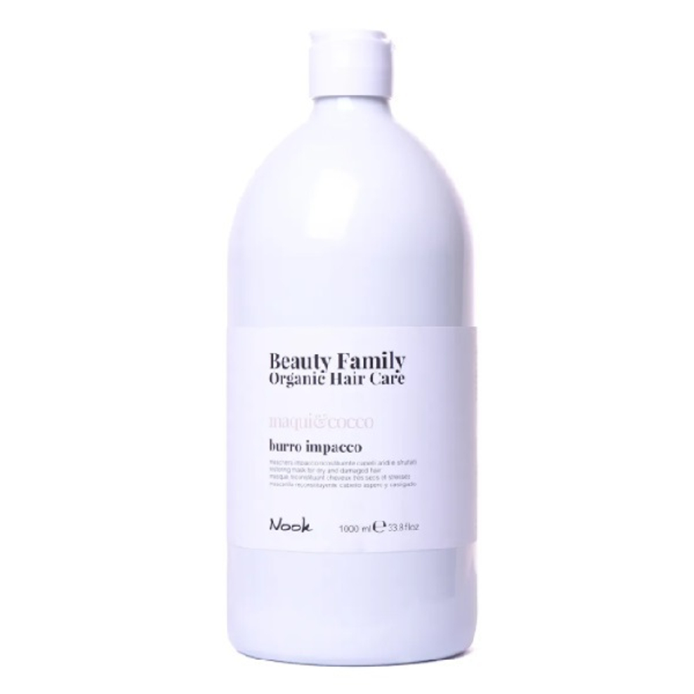 Восстанавливающая маска для сухих и поврежденных волос Nook Beauty Family Burro Impacco Maqui&Cocco 1000мл