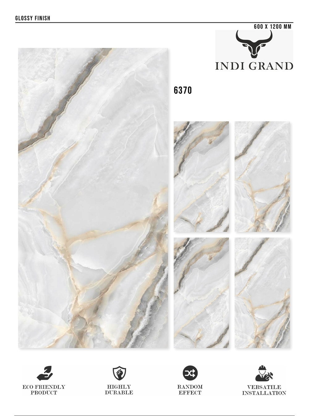 Керамогранит glossy №4 , 60х120, 6370