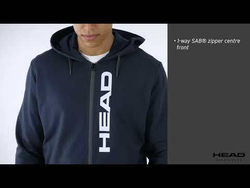 Мужская теннисная кофта Head Club Original Hoodie FZ - серый