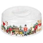 Крышка для СВЧ D250мм с декором Игрушки, Бесцветный