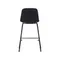 Полубарный стул Zunilda, черный с черными ножками