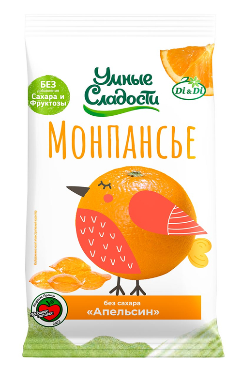 Леденцы без сахара "Умные Сладости" апельсин