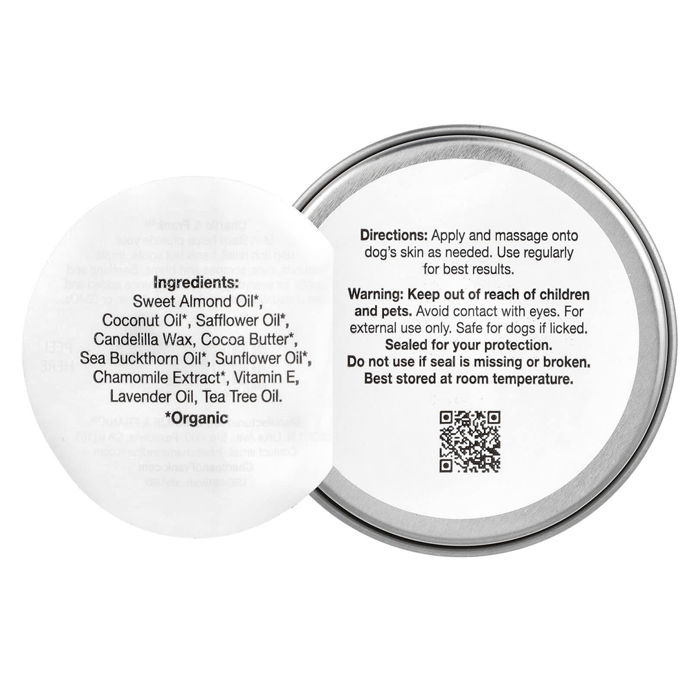 Charlie and Frank, Бальзам для кожи собаки, 56,6 г (2 унции)