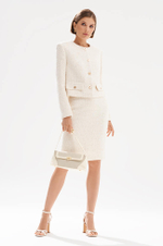 1989 Жакет женский (золотисто-молочный)