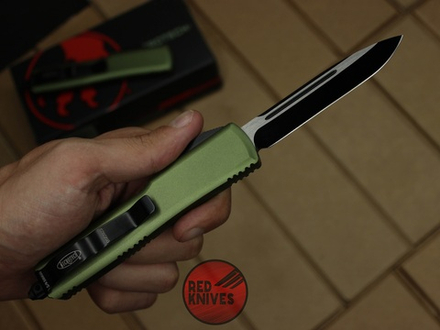 Нож Microtech Ultratech S/E - зеленая рукоять, стандартный черный клинок RK-358