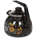 Чайник сталь, эмал, 3 л, свист, руч консоль, СтальЭмаль, Pasta, чер, 4с209я