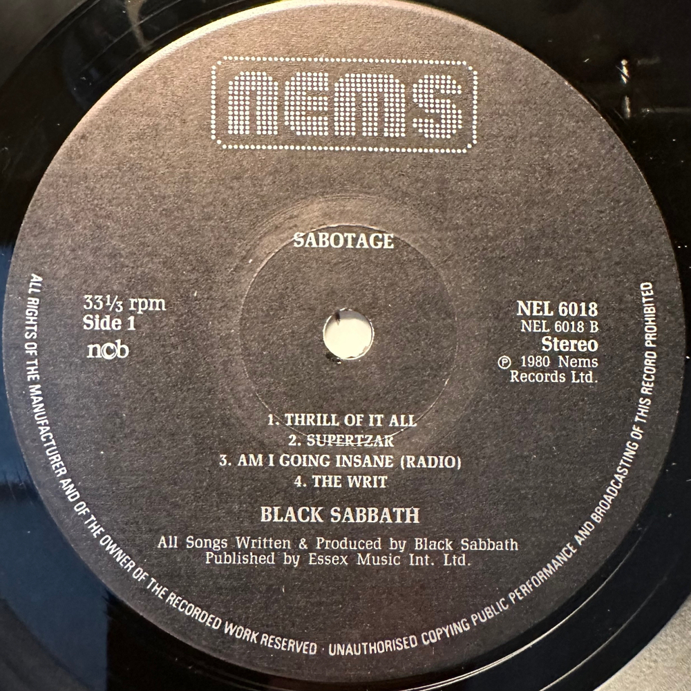 Black Sabbath - Sabotage (Швеция 1980г.)