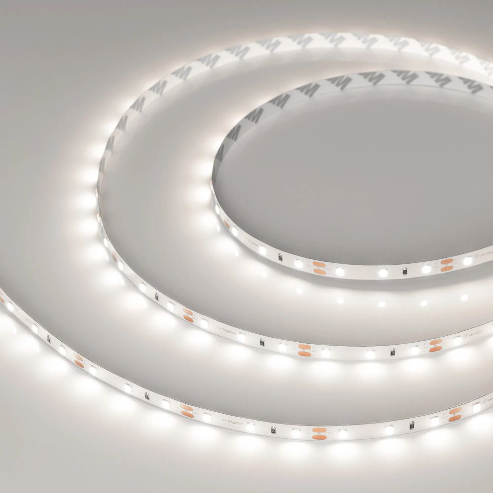 Светодиодная лента RT-A60-8mm 12V Day4000 (2 W/m, IP20, 2835, 50m) (Arlight, -) 048982