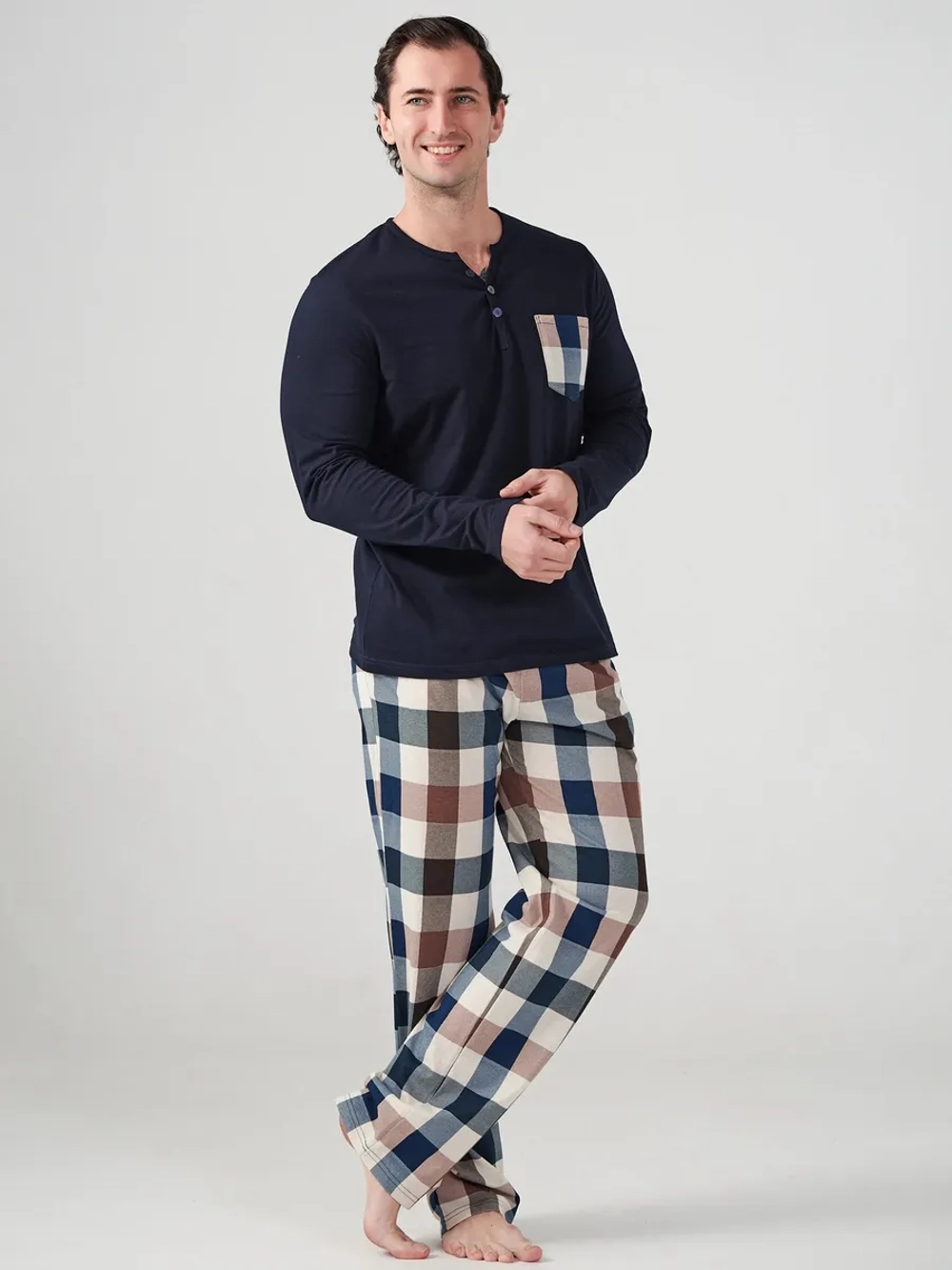 Пижама со штанами костюм домашний