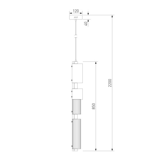304071 LED /  подвесной светильник / латунь