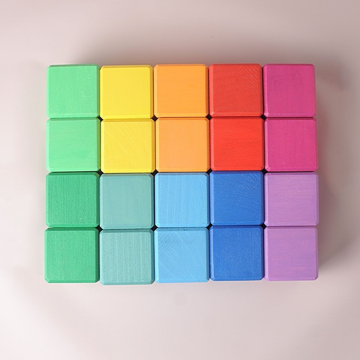 Кубики классическая радуга в коробке
