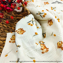 Муслин двухслойный принт №5 | ш.135 см | 120 г/м² | хлопок-100%