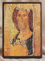 Икона под старину А5. Дерево, холст (иконы Спасителя и Богородицы)