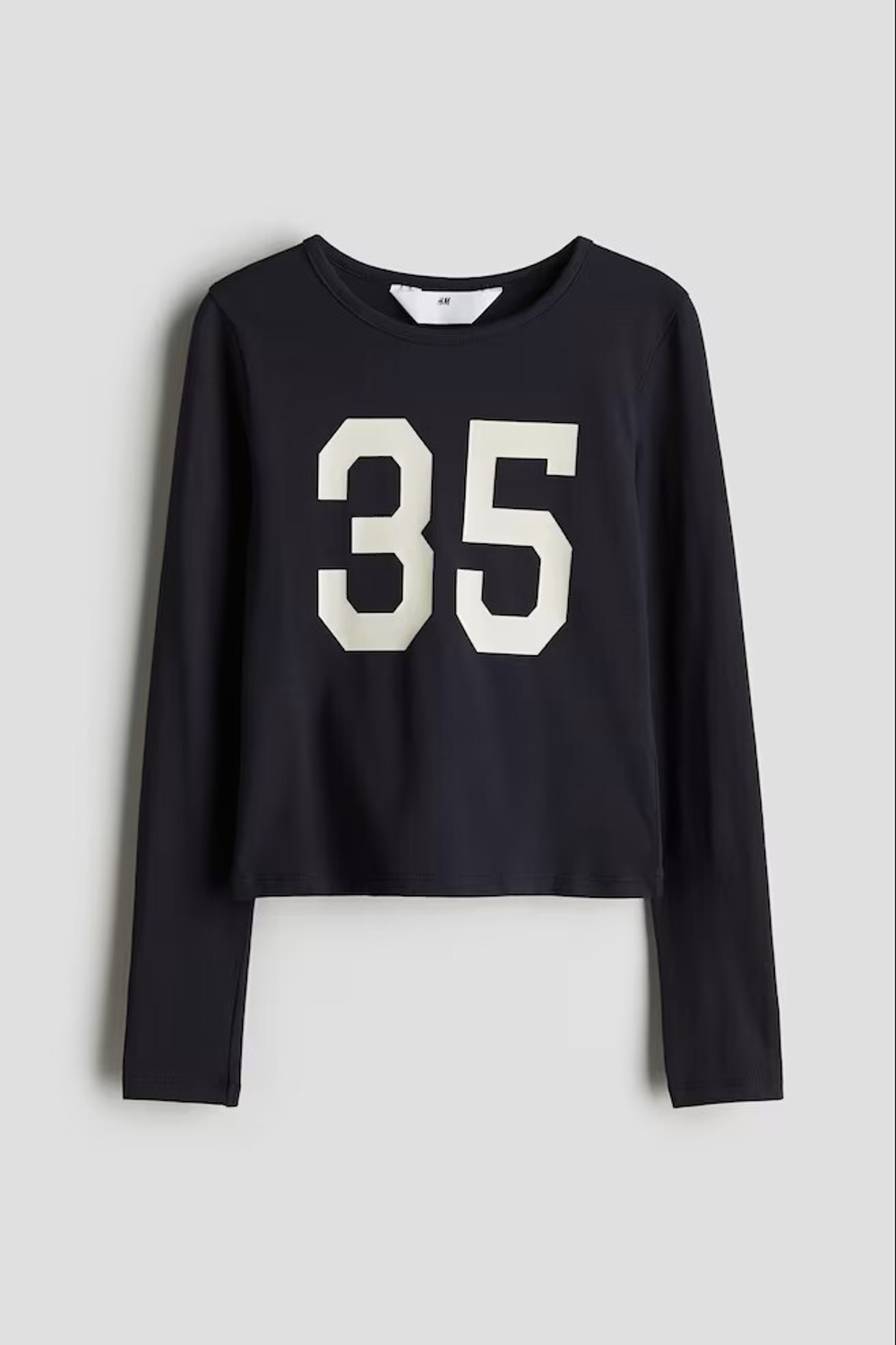 H&M Трикотажный топ с надписью, синий